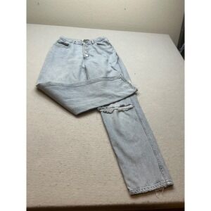 Palmetto's Vintage High Waist Distressed Jeans Size 11‎ Light Wash Button Fly
